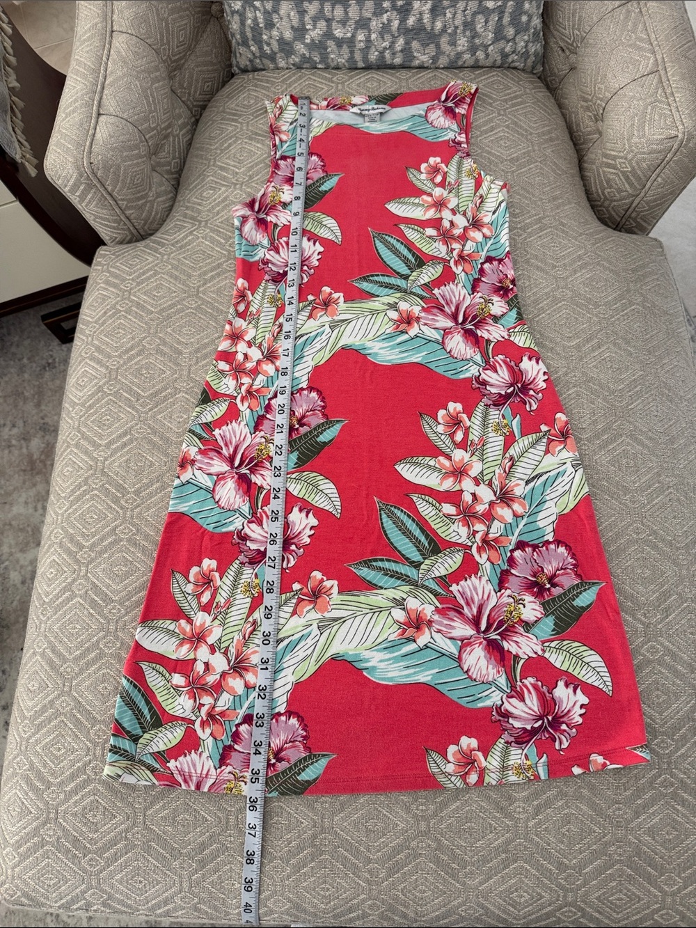 Tommy Bahama Coral Tropical Floral Tank Dress